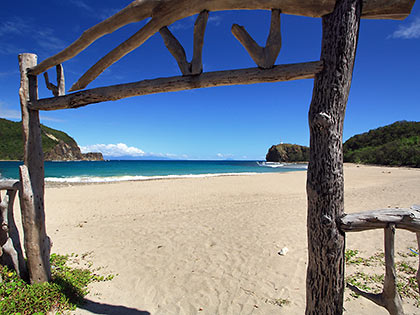 entrance arch to Dicasalarin Cove's beach