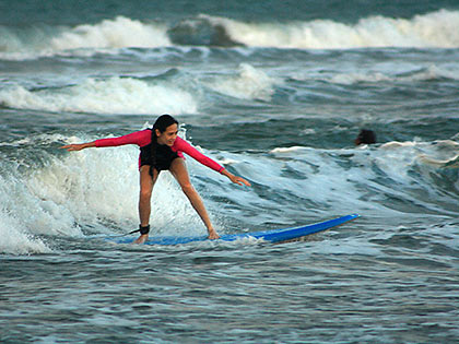 surfer at Sabang Beach