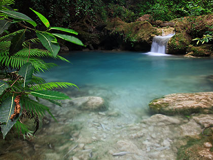 turquoise-colored pool near Batlag Falls