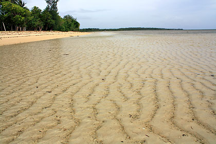 sand ripples in Cagbalete’s eastern shore under a thin layer of water