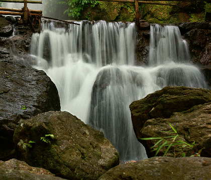 closer view of Dampalit Falls’ second tier