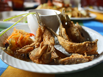 crispy biya fish dish at Chef Mau Restaurant