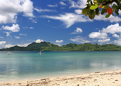 Lipata Island viewed from a beach on the mainland of Padre Burgos, Quezon