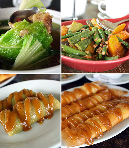 Pinoy dishes and dessert at Paseo Rizal